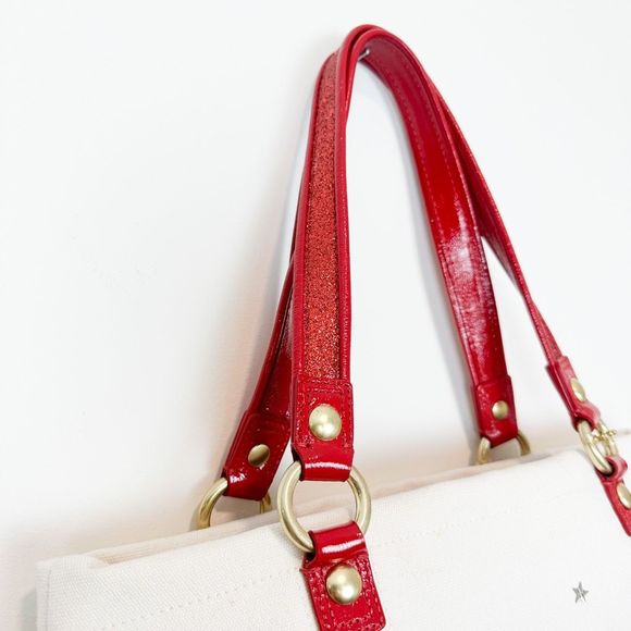 Coach Poppy-Chan Cherry Evie Tote Japanese Kawaii Pink Shoulder Bag 15542 Canvas - Picture 5 of 15